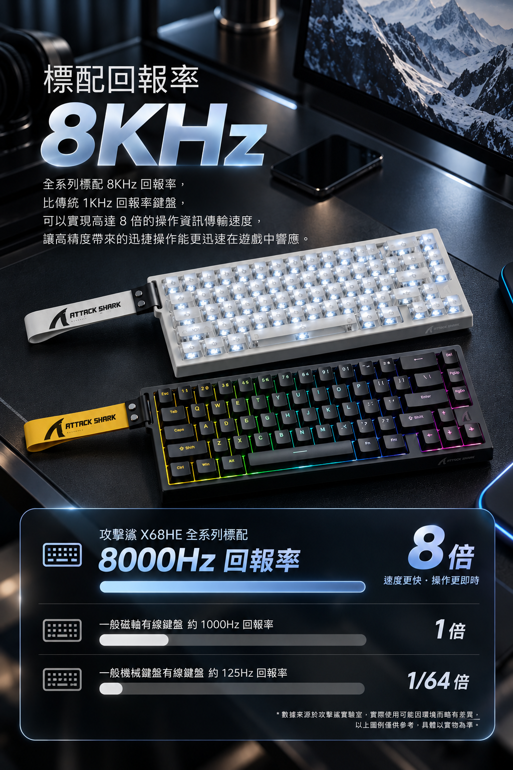 Attack Shark X68HE 電競磁軸鍵盤